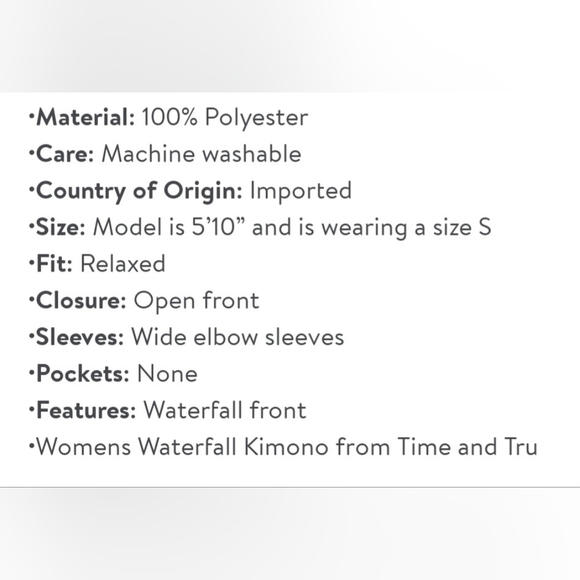 Time and Tru Women's Waterfall Layering Piece One Size Fits Most Black - Picture 5 of 6